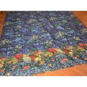 Vintage Sheridan Australia Sea Life Beach Ocean Fish 78"x88" Comforter Blanket